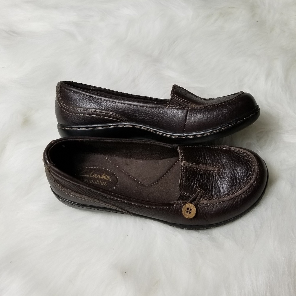Clark's Leather Shoes Brown Dress Shoes